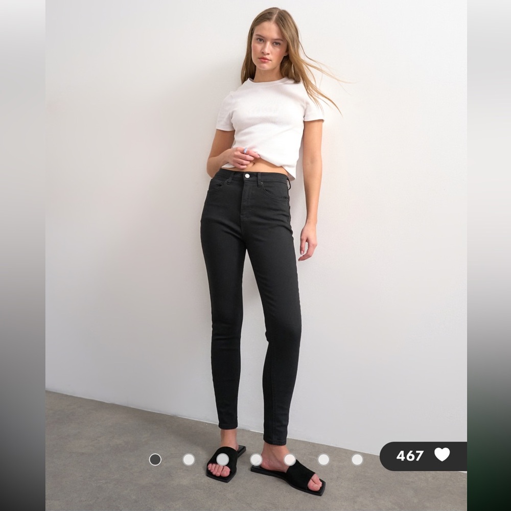 Top Shop Jamie Skinny High Rise Jeans Black
